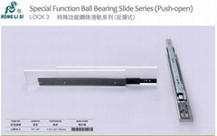 Hot sale zinc plated ball bearing push-open drawer slide 