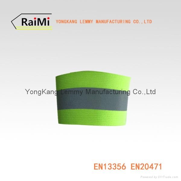 100% polyester running sport elastic reflective safety wrist armband  4