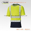 100% polyester high visible short sleeves Reflective Safety T-shirt