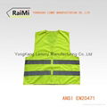 Double Hi-Via Reflective Tape Zipper   Safety Vest For Adults 3