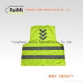 Double Hi-Via Reflective Tape Zipper   Safety Vest For Adults 2