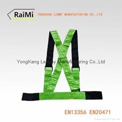 Elastic Hi-Via Reflective  PVC Sports Safety Belt