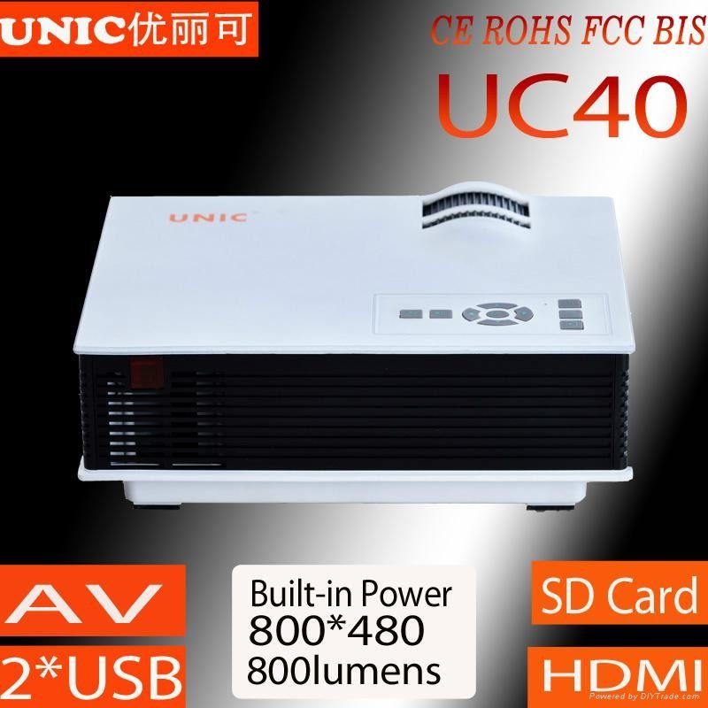 2015 newest mini led projector UC40 for home theater market 3