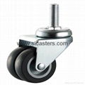 50mm TPR swivel twin caster wheel