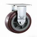 Heavy duty rigid caster wheel