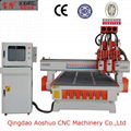 Three work stages woodworking cnc router 1