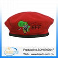 Fashion custom wholesale female wool felt military berets for ladies 3