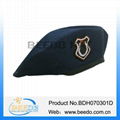 Nicely 100% polyester military mens beret hat for army uniform 1