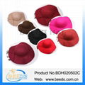 New products 2015 red women's wool felt wide brim floppy hat for ladies 1