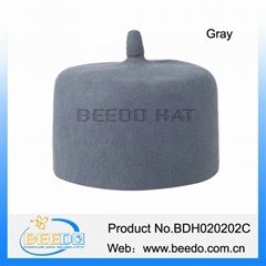 2015 new products wholesale 100% wool gray fez