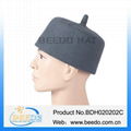 2015 new products wholesale 100% wool gray fez 5