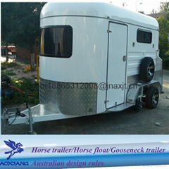 Economic 2 horse straight load horse trailer float