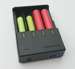 Four 18650 battery chargers