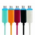 Colorful Led Light Sync Charger Micro USB Cable for Android Smart phones 3