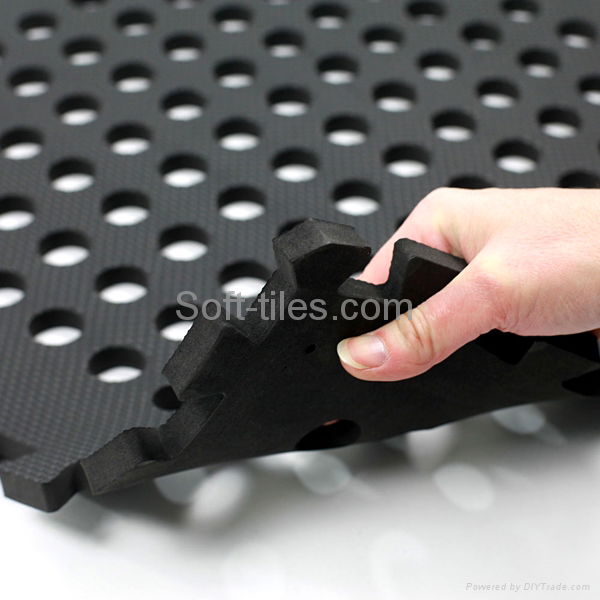 BLACK 60*60cm holes foam eva square rubber interlocking jigsaw Outdoor Jigsaw ma