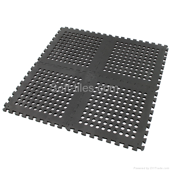 BLACK 60*60cm holes foam eva square rubber interlocking jigsaw Outdoor Jigsaw ma 3