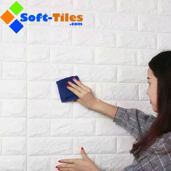 3D Brick Thicken Soft PE Foam Wall Sticker Panels Wallpaper Decor Stone Marble c 2