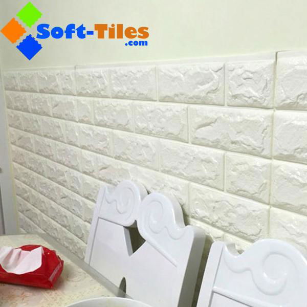 3D Brick Thicken Soft PE Foam Wall Sticker Panels Wallpaper Decor Stone Marble c 5