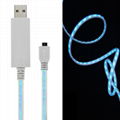 Hot selling charging & sync visible led light USB cable  2