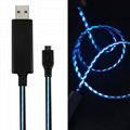 Hot selling charging & sync visible led light USB cable  5