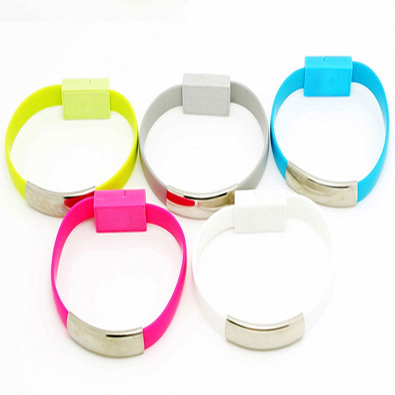 Colorful USB cable New Design Bracelet Data Cable with Charging and Sync