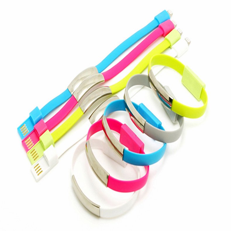 Colorful USB cable New Design Bracelet Data Cable with Charging and Sync 5