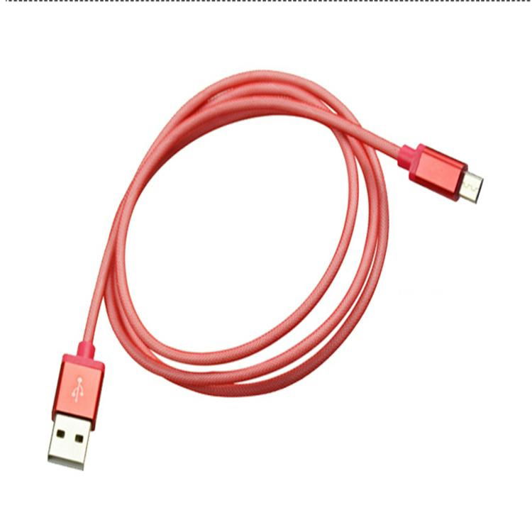 New Metal Alloy with Mesh Weave Fast Charging 1m mobile phone cable 5