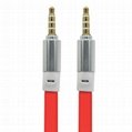 Colorful flat 3.5mm audio cable stereo