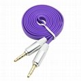 Colorful flat 3.5mm audio cable stereo car audio cable  2