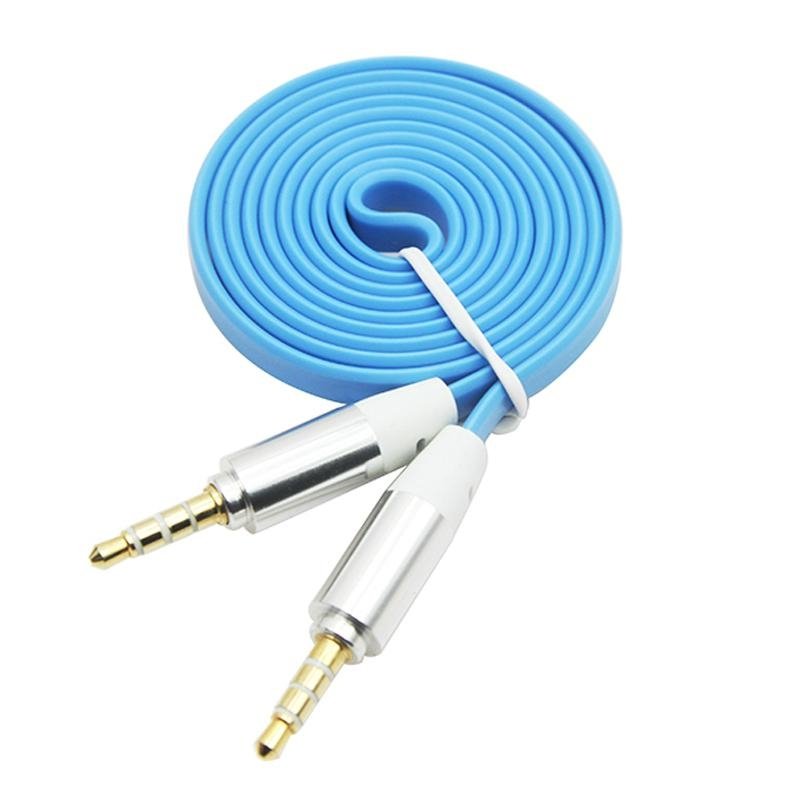 Colorful flat 3.5mm audio cable stereo car audio cable  4