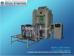 Automatic Aluminum Foil Container Machine 80Ton