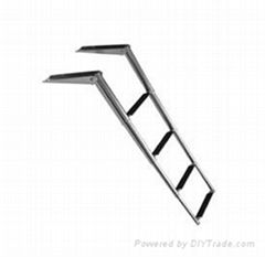 4 Step Stainless Steel Telescoping Marine Boat Yacht Ladder Upper Platform