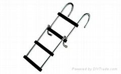 OUTBOARD SWIM PLATFORM WITH FOLD DOWN LADDER STEP