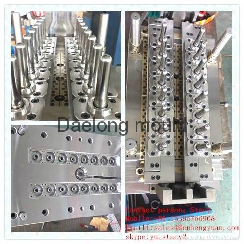 16 cavities built-in structure with pneumatic vavle gate system Preform mold