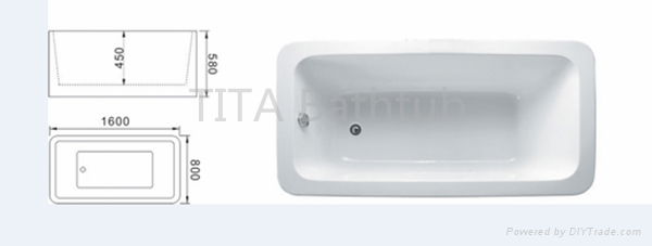 Modern design freestanding bathtub(TCB015L) 2