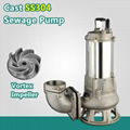  2015 new product stainless steel submersible sewage water pump with vortex impe 1