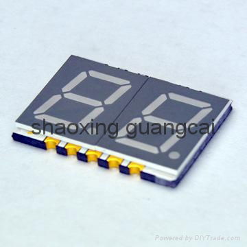 0.56“ 2 digit ultra thin blue light chip smd display GD5621AB 4