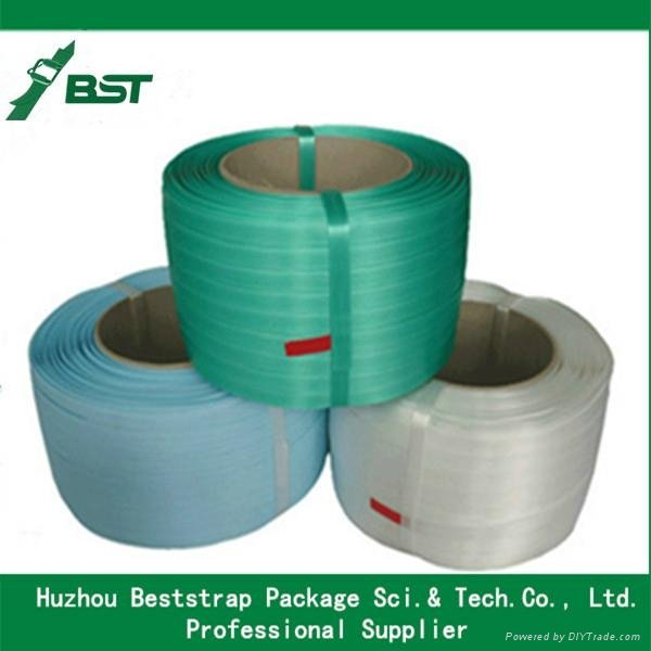 BST China Manufacturer 16mm High strength embossed green Polyester cord strap