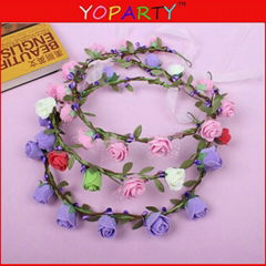 New fashion wedding handmade simple cheap flower head band Wedding garland