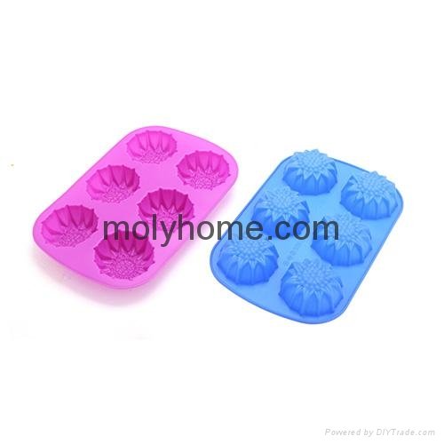 Custom Shape Silicone Ice Cube Tray Chocolate Muffin Mold  5