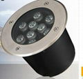 9W Led Underground Light round For Step