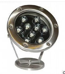 High Quality Waterproof 9W Ip68 Colorful Waterproof Led Underwater Lightings