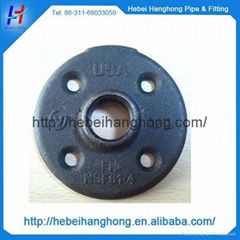 1/2" black floor flange for cast iron table legs