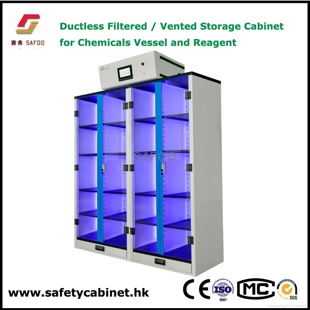 laboratory filtered compartment storage cabinet  with carbon filter