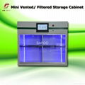 Wall mounted metal floor standing low filtered storage cabinet 