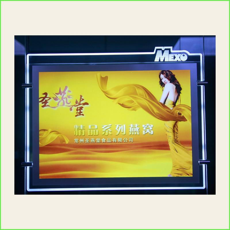 Window Display LED Acrylic Brand Name Posters Frame Light Box