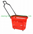 plastic shopping basket with wheels PL004 600X350X360mm Volume: 42L 1