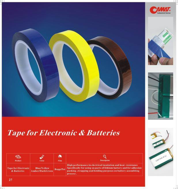Tape for electronic & batteries, Polyester film tape