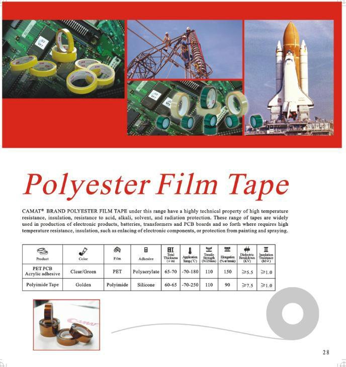 Tape for electronic & batteries, Polyester film tape 2