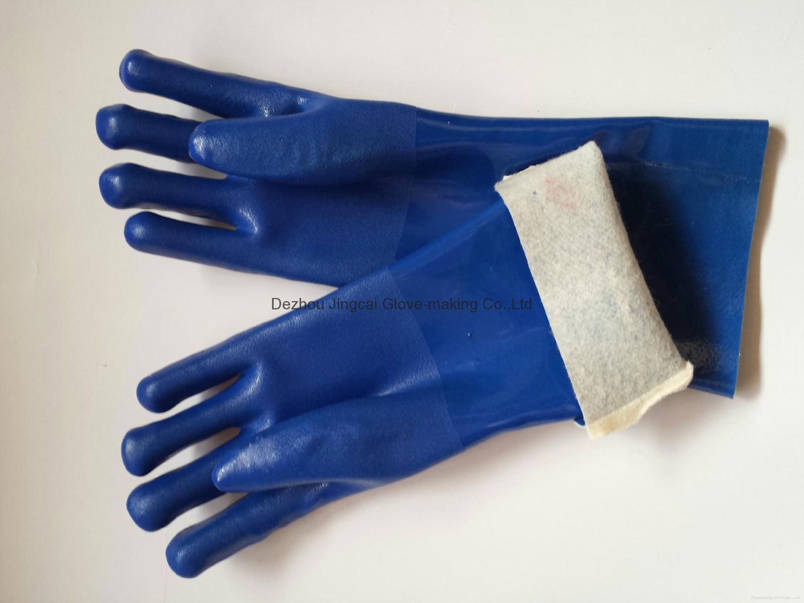 blue sandy pvc gloves for hot marketing 4
